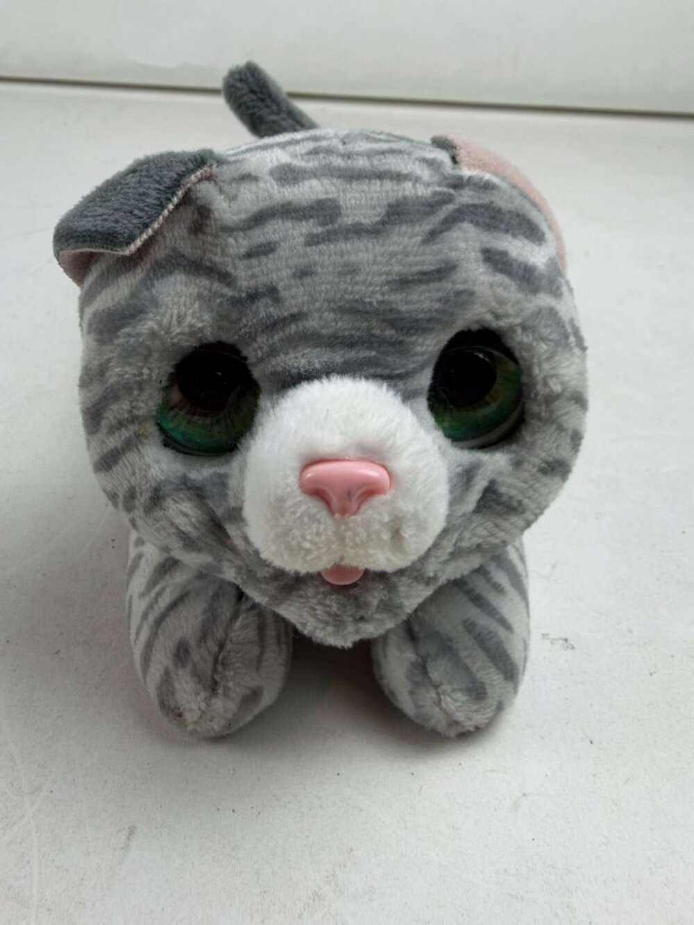 Ty Beanie Boos Kiki Tabby Cat Plush 6" Stuffed Animal Flopsie Laying Down No Tag